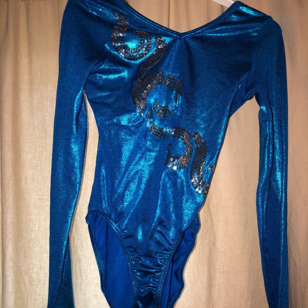 Gymnastics leotard. Sparkly design.